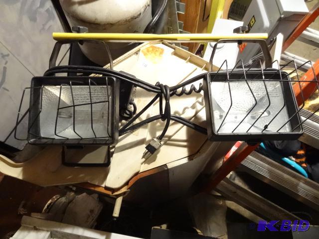 lot 114 image: Double Halogen Light...