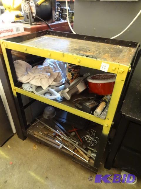 lot 12 image: Metal Shop Cart. 16 X 26 X 33...