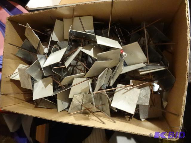 lot 144 image: Box of nails with fat heads for sheathing...