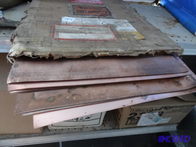 lot 168 image: Sheets of Copper, 13 Sheets, 20 oz...