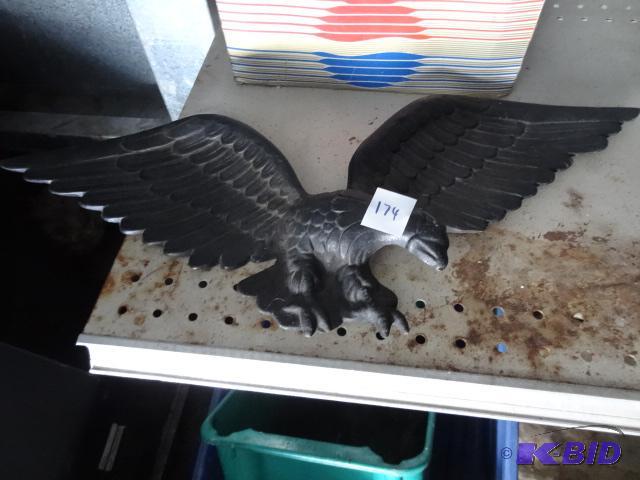 lot 174 image: Aluminum Wall Hanging Eagle...