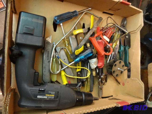 lot 227 image: Misc Tools, Craftsman 12 Volt Drill No Charge...