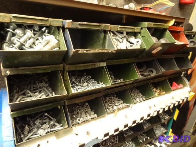 lot 231 image: 18 Metal Stack Hardware Bins...