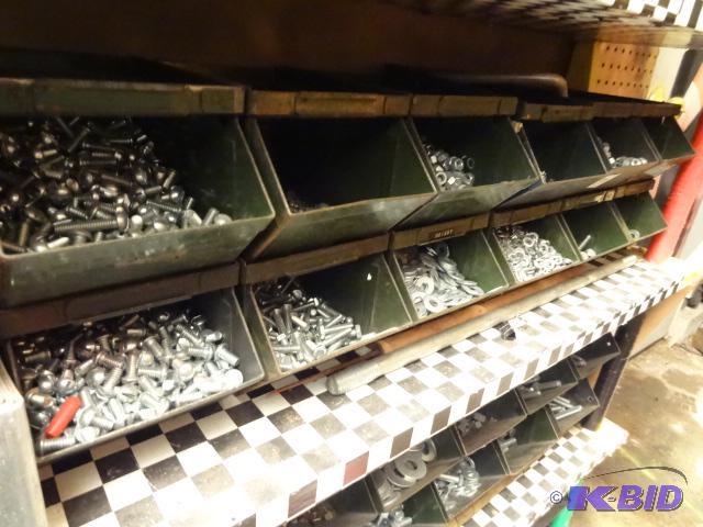 lot 233 image: 12 Metal Stack Hardware Bins...