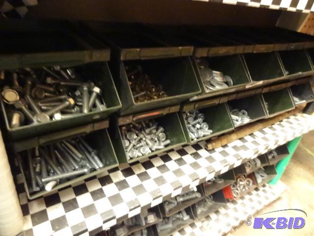 lot 234 image: 12 Metal Stack Hardware Bins...