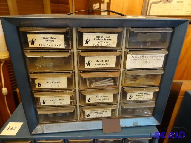 lot 264 image: 15 Drawer Hardware Cabinet...
