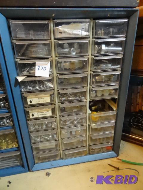 lot 270 image: 30 Drawer Hardware Bin, Missing one Drawer...