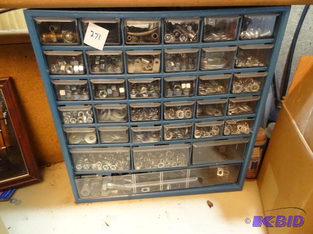 lot 271 image: 34 Drawer Hardware Cabinet...