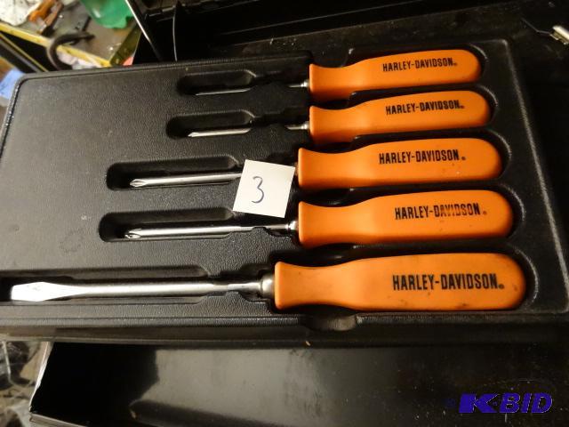 lot 3 image: Harley Davidson Screwdriver Set. 5 Piece...