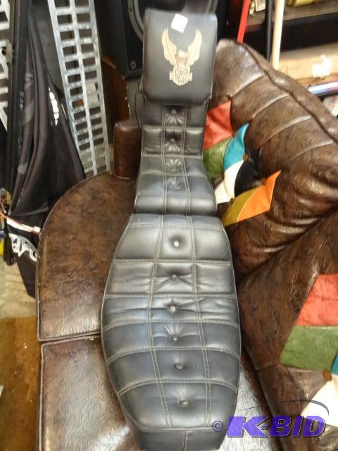 lot 35 image: Harley Davidson Motor Cycle Seat...