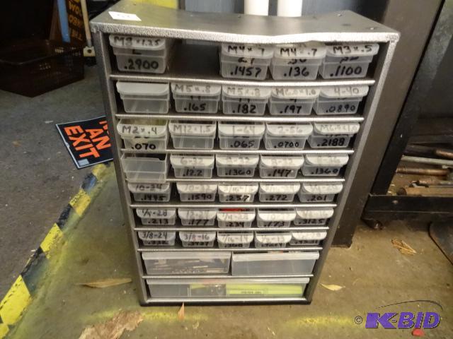lot 51 image: 38 Drawer Hardware Cabinet Missing 1 Drawer...