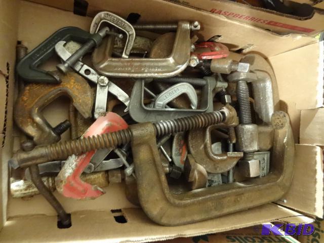 lot 74 image: Box of Misc C Clamps...