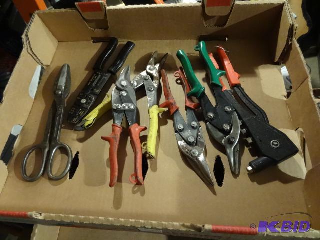 lot 79 image: Tin Snips, Rivet Gun...