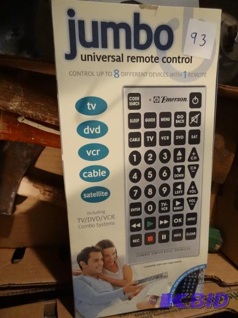 lot 93 image: Emerson Jumbo Universal Remote Control...