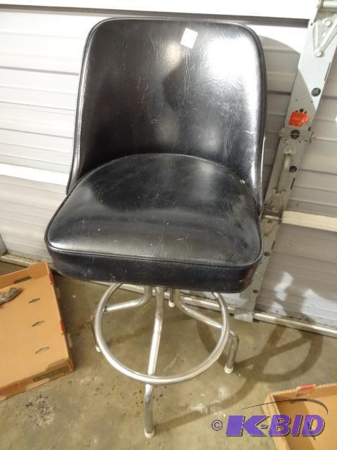 lot 96 image: Metal Swivel Stool 30" Seat Height...