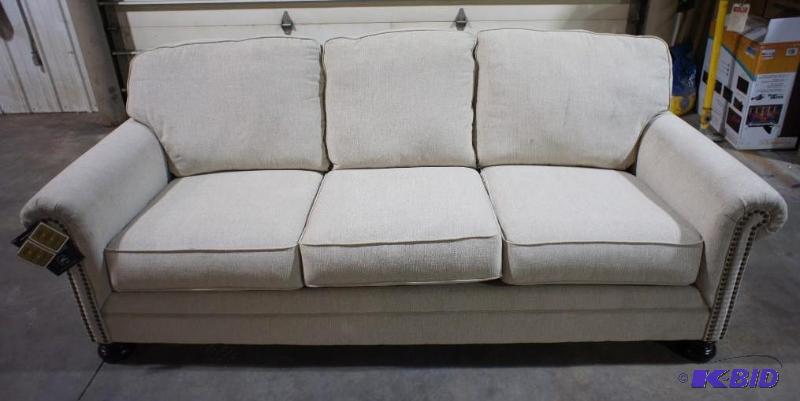 New Ashley Signature Cloth Sofa - Cream color...