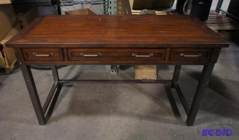 New Ashley Signature Executive Desk - Brown -...