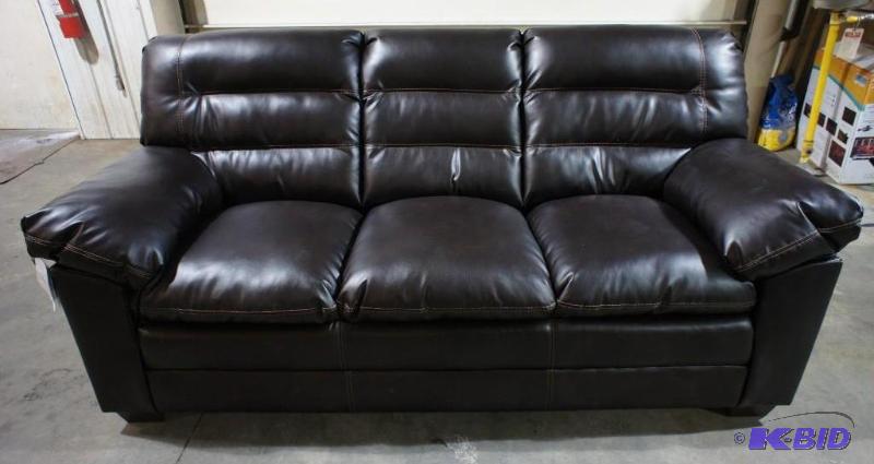 New Ashley Durablend&nbspLeather Sofa - Dark...
