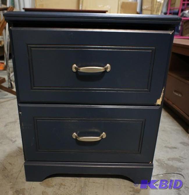 Ashley Signature Two Drawer Night Stand - Blu...
