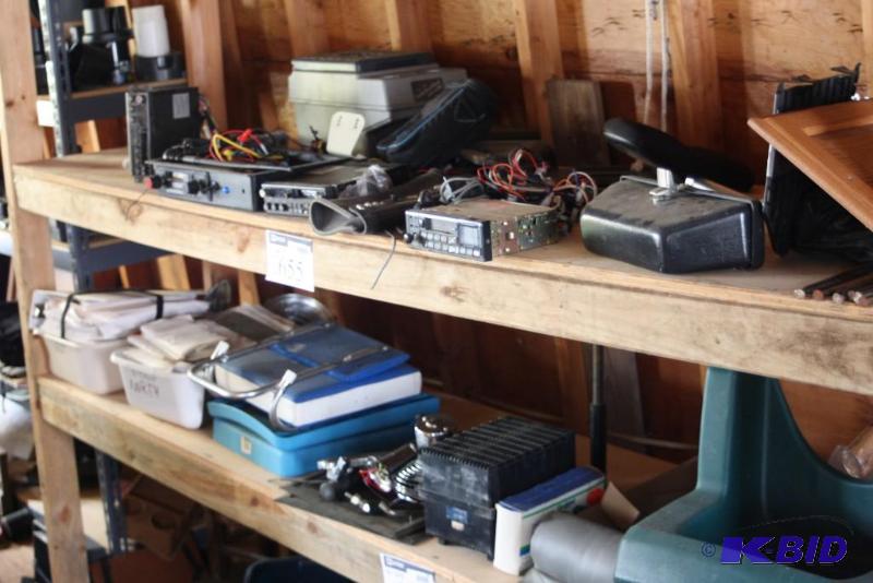 lot 655 image: Shelf Lot of (2) Including Contents Miscellaneous Tape Deck Pioneer Bag Cords And More.
