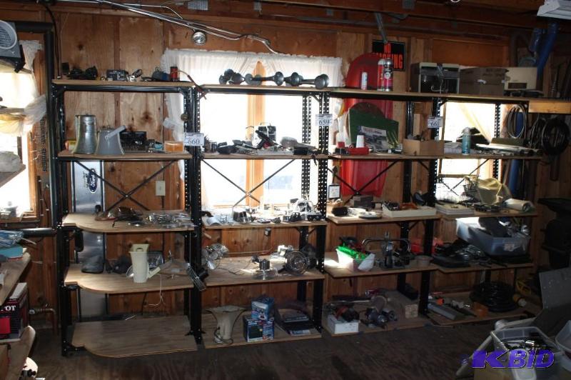 lot 659 image: Lot of (4) Metal Shelving Units 36 x 16 x 60 Contents Not Included.