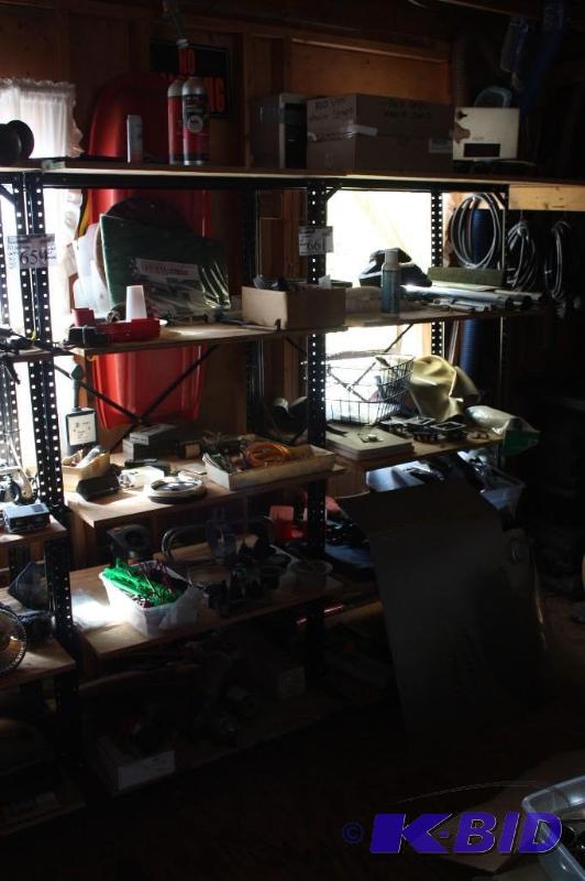 lot 661 image: Contents of Shelves Including Miscellaneous Heavy-Duty Cord BaseStand Bundled Cords And More.
