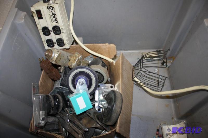 lot 146 image: Box Lot Including Wheels Sobar Surge Protector NCI Model 4000 Scale And More.