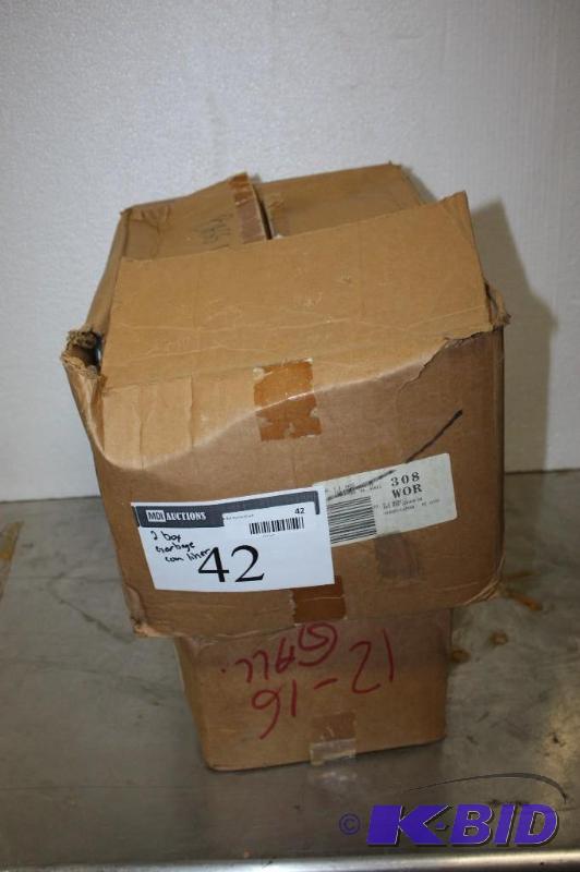 lot 42 image: Box Lot of (2) Garbage Can Liners MobilTuff 1000 ClearBox 12-16Gal 15 x 19 x  31.
