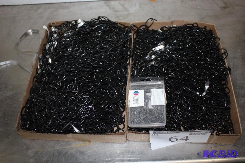 lot 64 image: Box Lot of (2) Metal Chains Black Not Heavy-Duty.