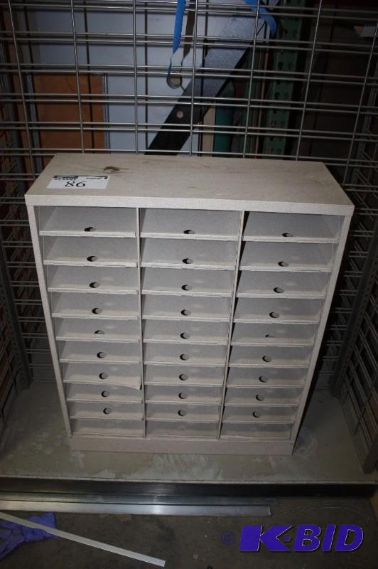 lot 86 image: Shelving Unit wMultiple Compartments 30 Compartments White 12 x 30 x 36.5.