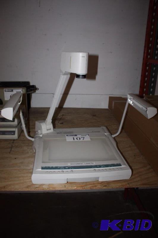 lot 107 image: Canon Visualizer RE-450X wLighting & Overhead View White.