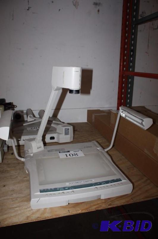 lot 108 image: Canon Visualizer RE-450X wLighting & Overhead View White.
