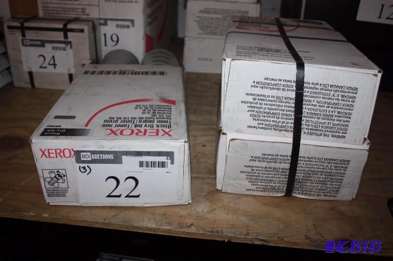 lot 22 image: Lot of (3) Xerox Black Dry Ink Toner Cartridges 2perpack 6R1007.