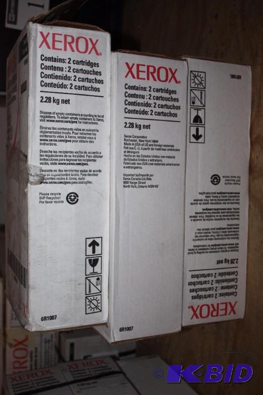 lot 23 image: Lot of (3) Xerox Black Dry Ink Toner Cartridges 2perpack 6R1007.