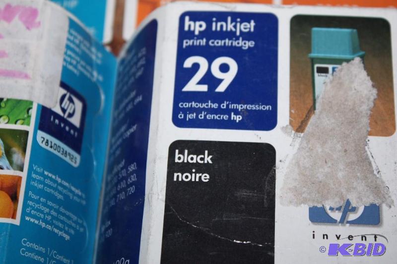 lot 29 image: Lot of (3) HP Inkjet Print Cartridge Type 29 Black Color.