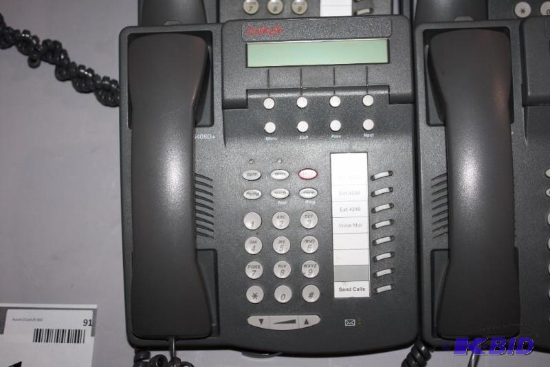 lot 91 image: Lot of (5) Avaya Office Conference Phones wHandset & Cords.