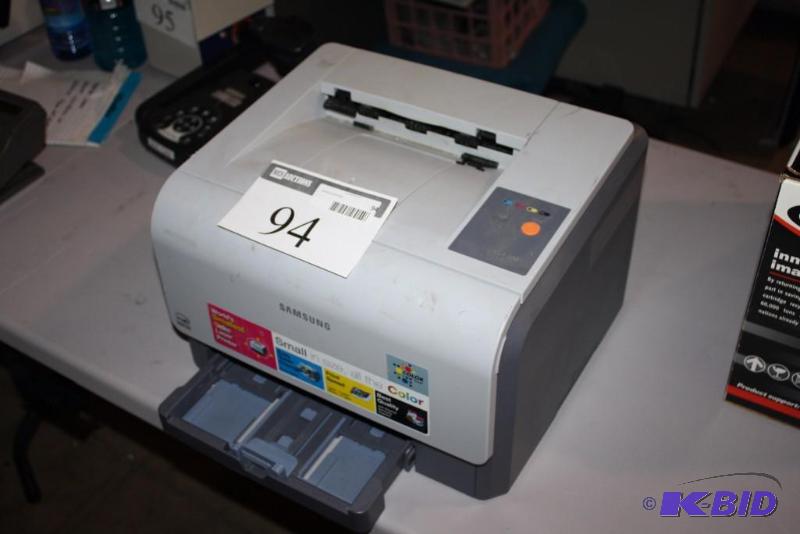 lot 94 image: Samsung Printer CLP-300 Model Volts AC110-127 6050Hz 5A Gray.