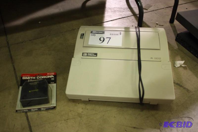 lot 97 image: Smith Corona TypeWriter Model 5A-1 120V 60Hz .7A Includes 2 Correctable Film Ribbons.