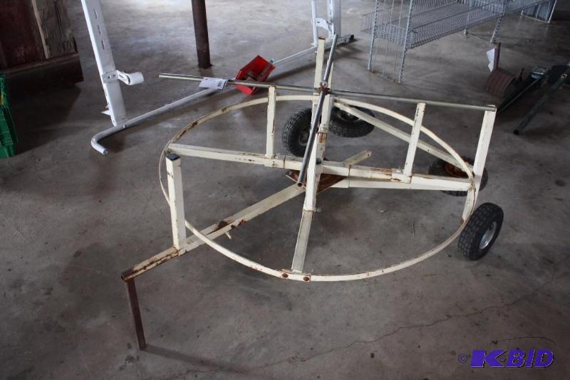 lot 15 image: Commercial Lawn Sprinkler Tubing installation Coil Cart