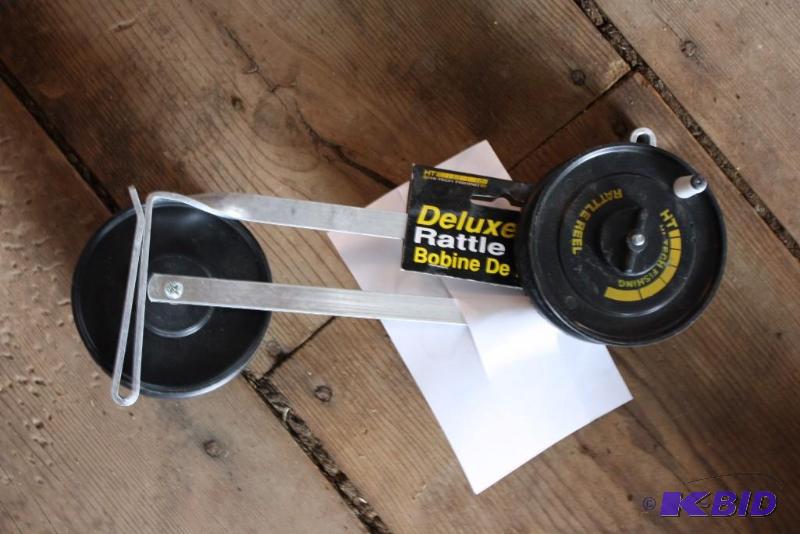 lot 185 image: Lot of (2) Deluxe Rattle Reels wPulleys & Frame.