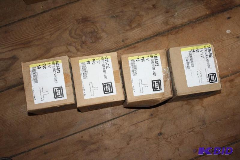lot 201 image: Lot of (4) Spears PVC Insert Tee Insert x Insert x Insert 10perBox.
