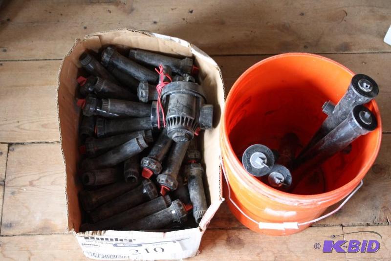 lot 210 image: Container Lot of (2) Including Miscellaneous Irrigation Tools, Tubing, Accessories, And More.
