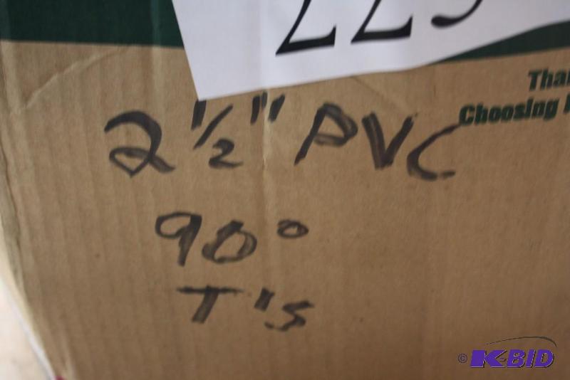 lot 225 image: Two Box Lot of 2 inch  PVC Pipe FittingsTeesBends And More.