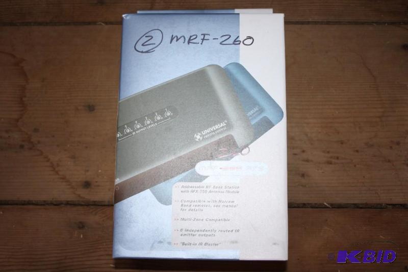 lot 25 image: Lot of (2) MRF-260 Universal Remote Controls Addressable RF Base Station wRFX-250 Antenna Module.