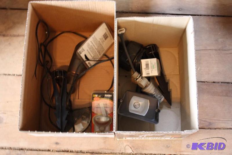 lot 76 image: Box Lot of (2) Including Ushio MR16 Bulb Light Fixture Halogen Reflector And More.