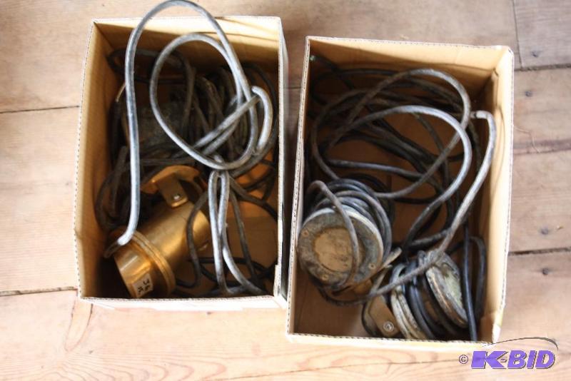 lot 77 image: Two Box Lot of Approx. (5) Touchstone Underwater Solid Brass Fixtures with 50 foot cords per fixture