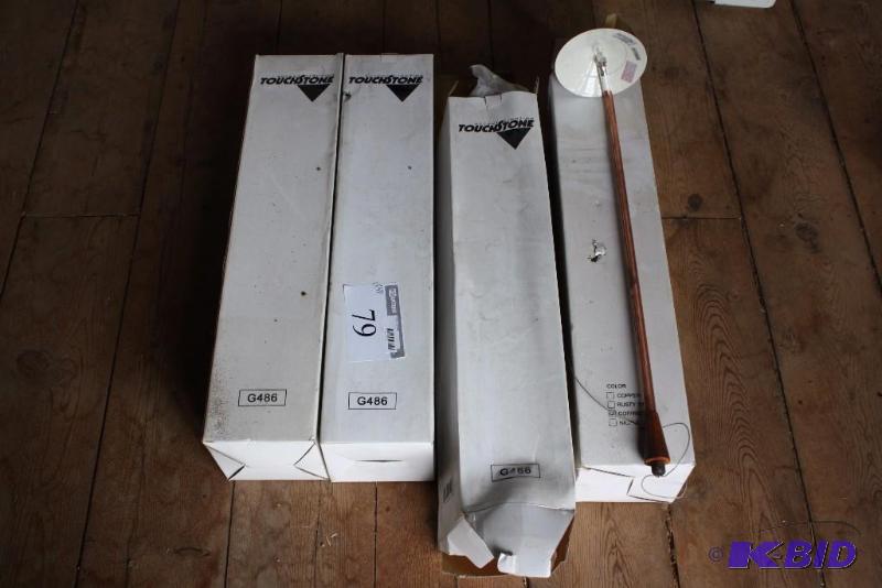 lot 79 image: Box Lot of (4) Accent Lighting TouchStone Copper Light Fixtures G486 Brand.