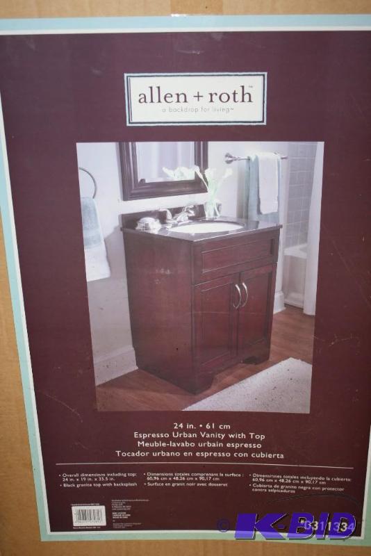 lot 9 image: Allen  Roth Espresso Urban Vanity wTop 24 Espresso Color 0311334 24 x 19 x 35.5.