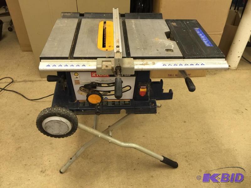 lot 42 image: Portable 10in Ryobi Table Saw