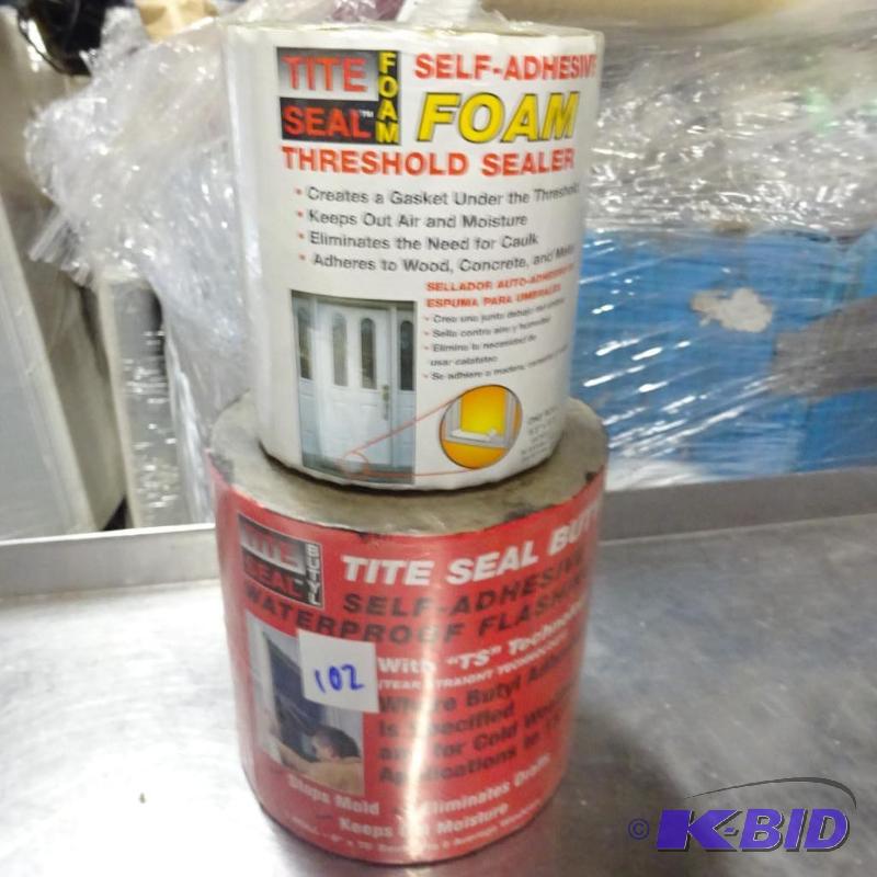 lot 102 image: New 2 pc lot incl roll of Tite Seal Butyl sel...